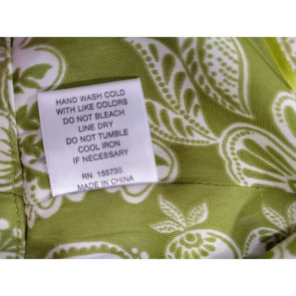 Green & White Floral Smocked Halter Crop Top By Rose + Olive XS, NWT. - Picture 3 of 8